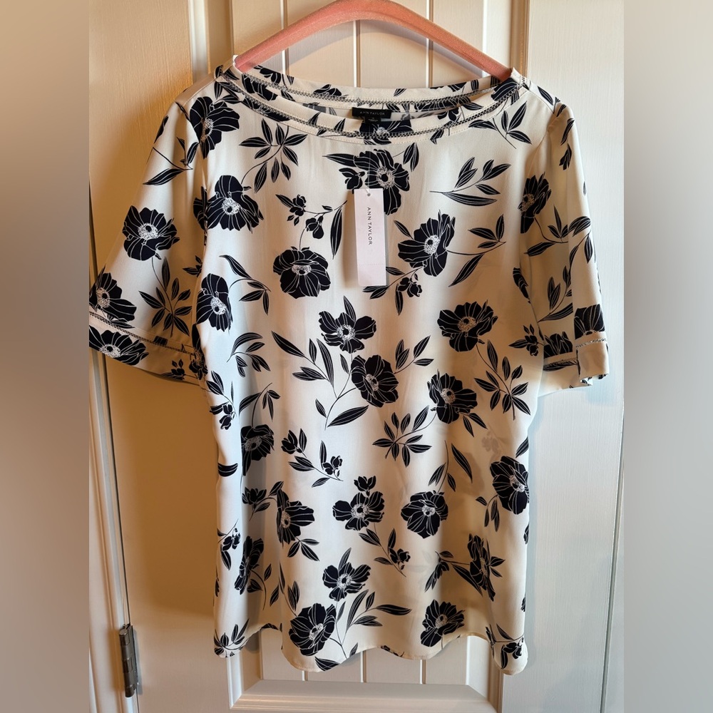 Floral Navy print